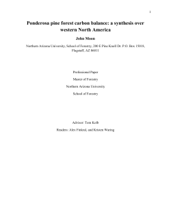 Moon, John. Ponderosa pine forest carbon balance: a synthesis