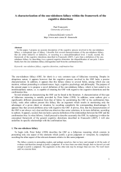 A characterization of the one-sidedness fallacy within the