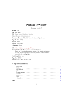 Package `RWiener`