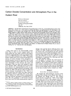 Carbon Dioxide Concentration and Atmospheric Hudson River Flux