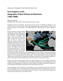 Five Chapters in the Geography of New Orleans Architecture, 1700s