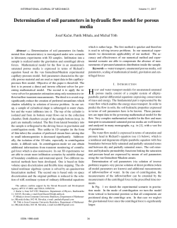 Determination of soil parameters in hydraulic flow model for porous