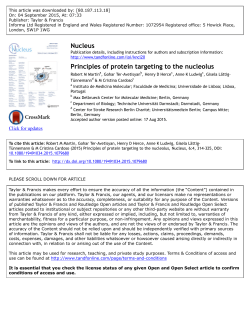 Nucleus Principles of protein targeting to the nucleolus