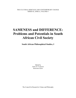 Sameness and difference: problems and potentials in South African