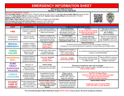 Emergency Information Sheet - Metropolitan State University