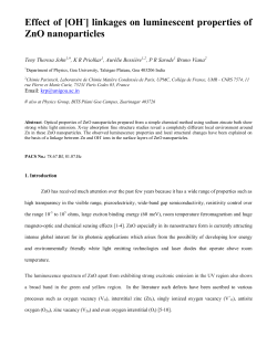 Effect of [OH-] linkages on luminescent properties of ZnO nanoparticles
