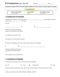 8.3 Comparisons (pgs. 281-283)