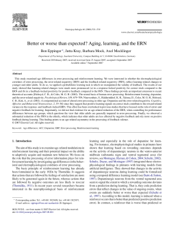 Better or worse than expected? Aging, learning, and the ERN