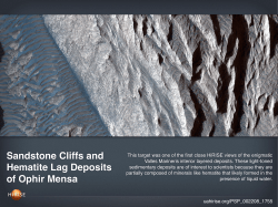 Sandstone Cliffs and Hematite Lag Deposits of Ophir Mensa