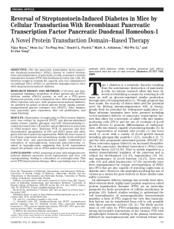 A Novel Protein Transduction Domain&ndash;Based Therapy