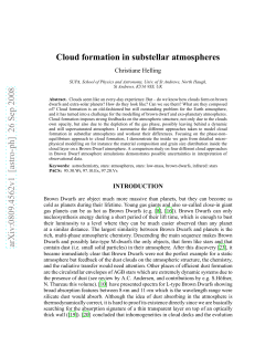 Cloud formation in substellar atmospheres
