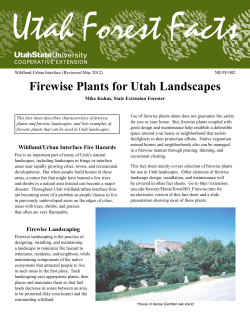 Firewise Plants for Utah Landscapes