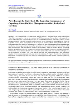 Parcelling out the Watershed: The Recurring Consequences of