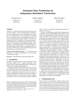 Automated Data Partitioning for Independent Distributed Transactions