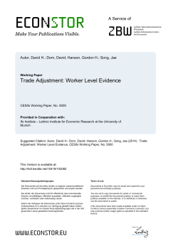 Trade Adjustment: Worker Level Evidence