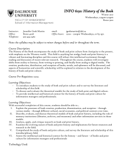 INFO 6150: History of the Book