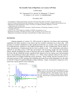 The Scientific Value of High-Rate, Low-Latency GPS