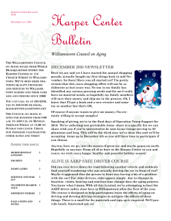 December 2010 Harper Center Bulletin