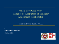Indices of Disorganized-Disoriented Infant Attachment Behavior