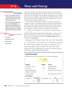 Mass and Energy - hrsbstaff.ednet.ns.ca