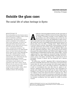 Outside the glass case: The social life of urban heritage in Kyoto