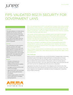 FIPS Validated 802.11i Security for Government