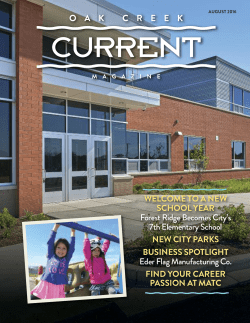 August 2016 - Oak Creek - Franklin Joint School District
