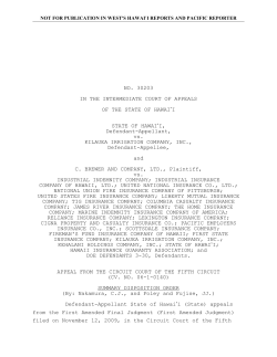 NO. 30203 IN THE INTERMEDIATE COURT OF APPEALS OF THE
