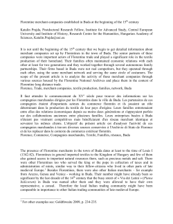 Florentine merchant companies established in Buda at the