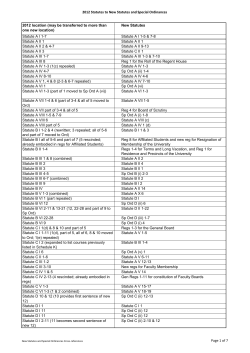 New Statutes and Special Ordinances - cross
