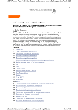 Page 1 of 25 MPIfG Working Paper 00/2, Stefan Zagelmeyer