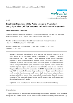Electronic Structure of the Azide Group in 3  -Azido-3