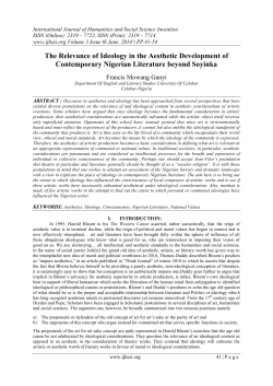 The Relevance of Ideology in the Aesthetic Development of