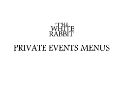 private events menus