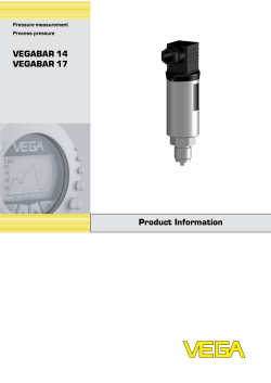 Product Information VEGABAR 14 / VEGABAR 17