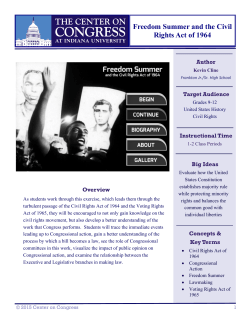 Freedom Summer and the Civil Rights Act of 1964
