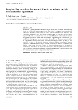 Length of day variations due to zonal tides for an inelastic earth in