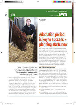 Adaptation period is key to success - planning starts now