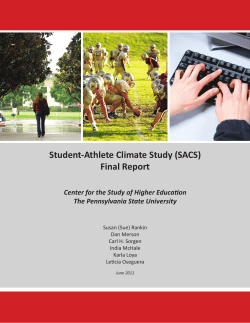 Student-Athlete Climate Study (SACS) Final