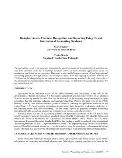 Biological Assets: Financial Recognition and Reporting Using US