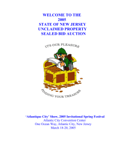 2005 NJ Unclaimed Property Sealed Bid Auction