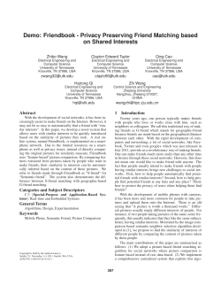 privacy preserving friend matching based on