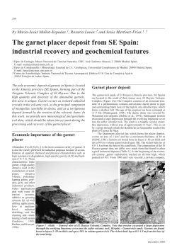 The garnet placer deposit from SE Spain: industrial recovery and