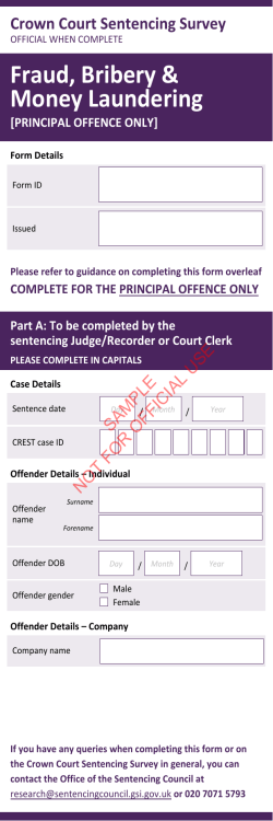 Fraud, bribery and money laundering offences
