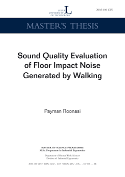 Sound quality evaluation of floor impact noise generated by walking