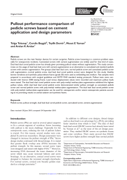 Pullout performance comparison of pedicle screws