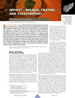 impact! &ndash; bolides, craters, and catastrophes