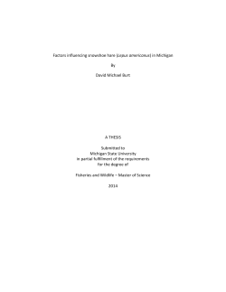 Factors influencing snowshoe hare (Lepus americanus) in Michigan