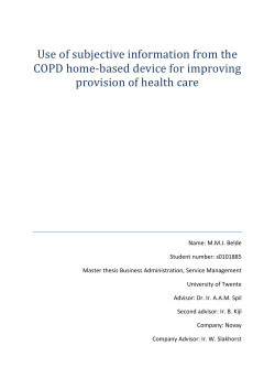 Use of subjective information from the COPD home‐based device