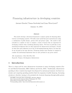 Financing infrastructure in developing countries
